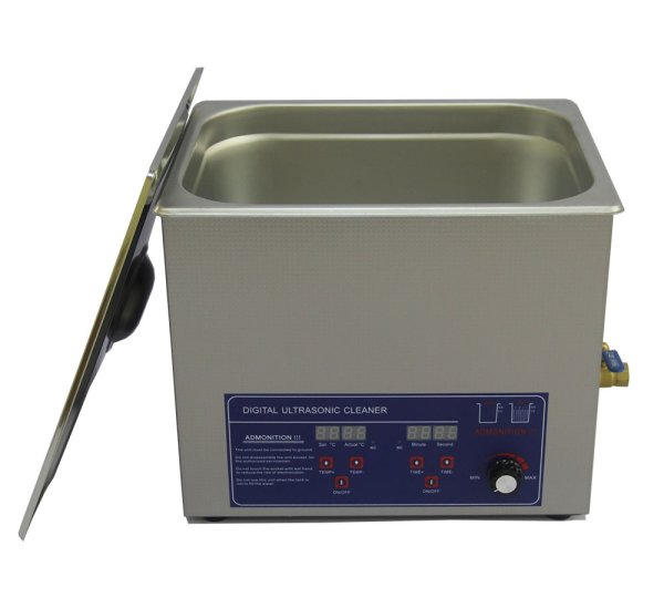 超音波洗浄機 ステンレス製 0〜15分タイマー、ヒーター付き 動作確認済み デジタル式 10L/40kHz 超音波洗浄機】 タイマー/ヒーター