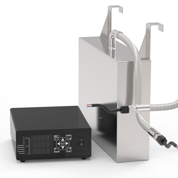 画像2: 【投げ込み型 超音波発生装置 デュアル周波数28/40kHz ボックス型】 注水目安容量130L〜140L 超音波1800W /業務用超音波発生器 (2)